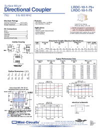 Datasheet LRDC-10-1-75 manufacturer Mini-Circuits