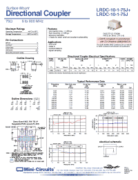 Datasheet LRDC-10-1-75J manufacturer Mini-Circuits