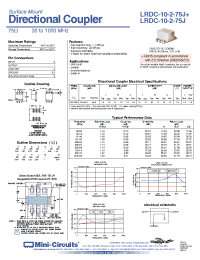 Datasheet LRDC-10-2-75J manufacturer Mini-Circuits