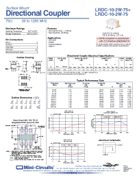 Datasheet LRDC-10-2W-75 manufacturer Mini-Circuits