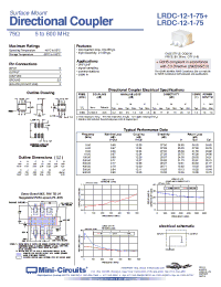 Datasheet LRDC-12-1-75 manufacturer Mini-Circuits