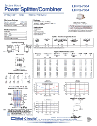Datasheet LRPQ-70 manufacturer Mini-Circuits