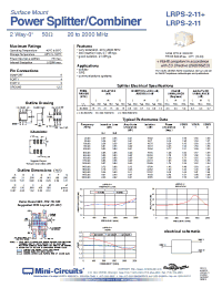 Datasheet LRPS-2-11 manufacturer Mini-Circuits