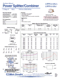 Datasheet LRPS-2-25J+ manufacturer Mini-Circuits
