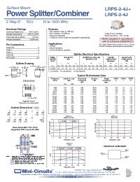 Datasheet LRPS-2-4J+ manufacturer Mini-Circuits