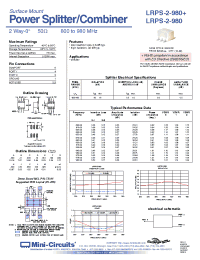 Datasheet LRPS-2-980 manufacturer Mini-Circuits