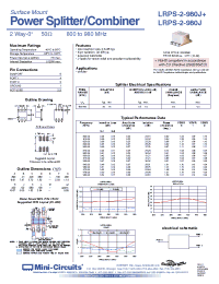 Datasheet LRPS-2-980J+ manufacturer Mini-Circuits