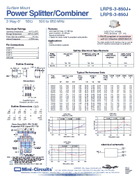 Datasheet LRPS-3-850 manufacturer Mini-Circuits