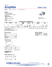 Datasheet MAN-11AD manufacturer Mini-Circuits