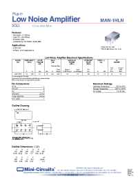 Datasheet MAN-1HLN manufacturer Mini-Circuits