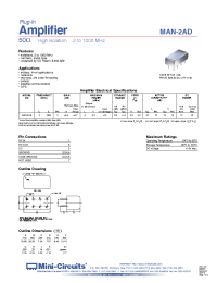 Datasheet MAN-2AD manufacturer Mini-Circuits