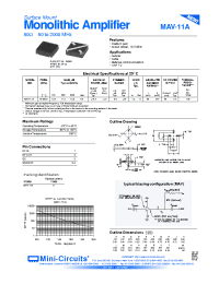 Datasheet MAV-11A manufacturer Mini-Circuits