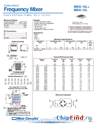 Datasheet MBA-10L manufacturer Mini-Circuits
