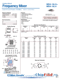 Datasheet MBA-18LH manufacturer Mini-Circuits