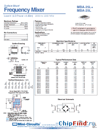Datasheet MBA-25L+ manufacturer Mini-Circuits