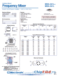 Datasheet MBA-591L manufacturer Mini-Circuits