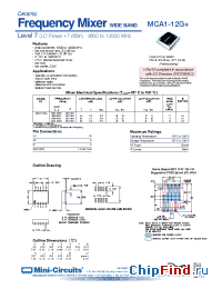 Datasheet MCA1-12G manufacturer Mini-Circuits