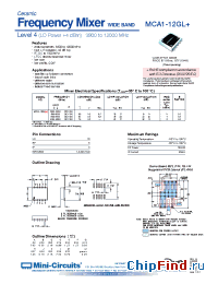 Datasheet MCA1-12GL manufacturer Mini-Circuits