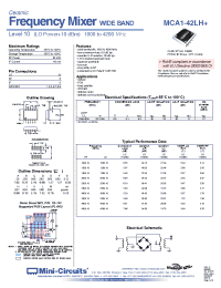 Datasheet MCA1-42LH+ manufacturer Mini-Circuits