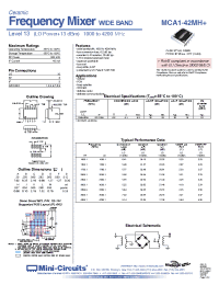 Datasheet MCA1-42MH+ manufacturer Mini-Circuits