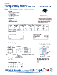 Datasheet MCA1-60LH manufacturer Mini-Circuits