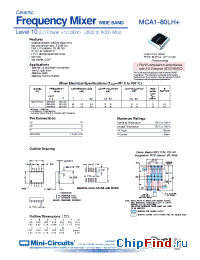 Datasheet MCA1-80LH manufacturer Mini-Circuits
