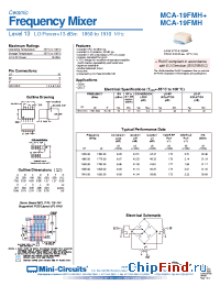 Datasheet MCA-19FMH manufacturer Mini-Circuits
