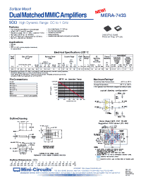 Datasheet MERA-7433 manufacturer Mini-Circuits