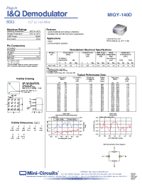 Datasheet MIQY-140D manufacturer Mini-Circuits