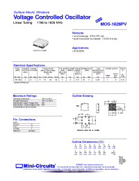 Datasheet MOS-1826PV manufacturer Mini-Circuits