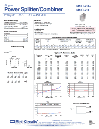 Datasheet MSC-2-1 manufacturer Mini-Circuits