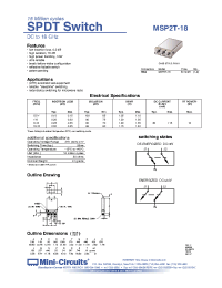 Datasheet MSP2T-18 manufacturer Mini-Circuits