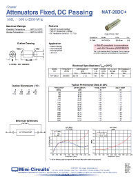 Datasheet NAT-20DC+ manufacturer Mini-Circuits