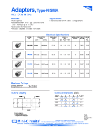 Datasheet NF-SF50 manufacturer Mini-Circuits