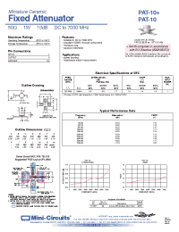Datasheet PAT-10+ manufacturer Mini-Circuits