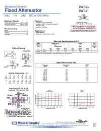 Datasheet PAT-2+ manufacturer Mini-Circuits