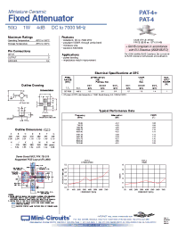 Datasheet PAT-4+ manufacturer Mini-Circuits
