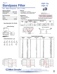 Datasheet PBP-70 manufacturer Mini-Circuits