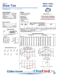 Datasheet PBTC-1GW+ manufacturer Mini-Circuits