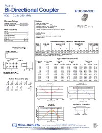 Datasheet PDC-20-3BD manufacturer Mini-Circuits