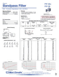 Datasheet PIF-30 manufacturer Mini-Circuits