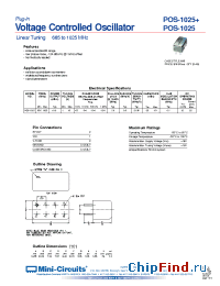Datasheet POS-1025+ manufacturer Mini-Circuits