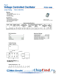 Datasheet POS-1060 manufacturer Mini-Circuits
