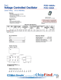 Datasheet POS-1400A+ manufacturer Mini-Circuits