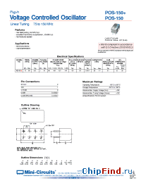 Datasheet POS-150+ manufacturer Mini-Circuits