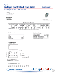 Datasheet POS-200P manufacturer Mini-Circuits