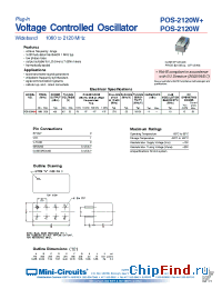 Datasheet POS-2120W+ manufacturer Mini-Circuits