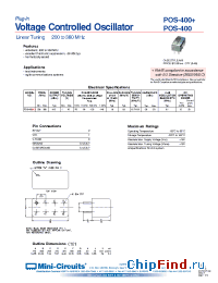 Datasheet POS-400 manufacturer Mini-Circuits