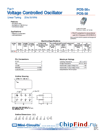 Datasheet POS-50+ manufacturer Mini-Circuits