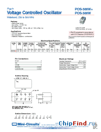 Datasheet POS-500W+ manufacturer Mini-Circuits